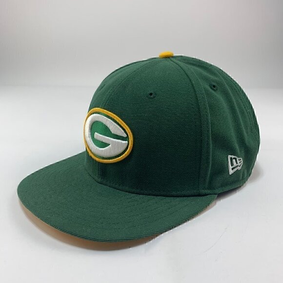 Green Bay Packers NFL Green New Era Fitted Hat Mens 7 3/4 - Picture 1 of 5